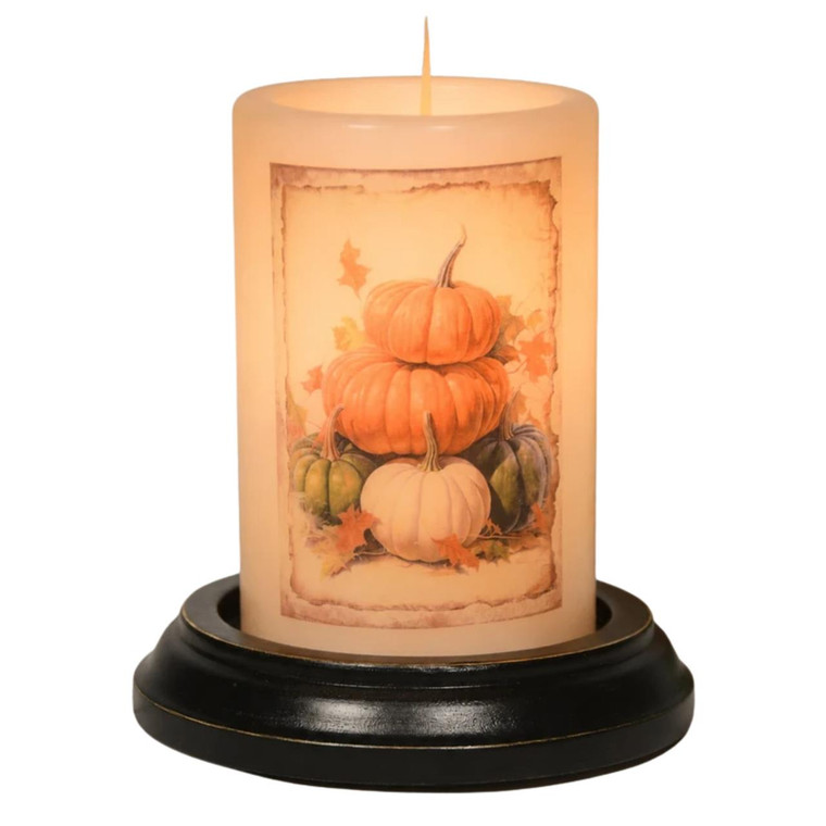Candle Sleeve - Pile Of Pumpkins Antique Vanilla