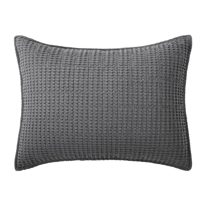Mills Waffle Charcoal Standard Sham