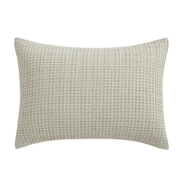 Mills Waffle Wheat Standard Sham