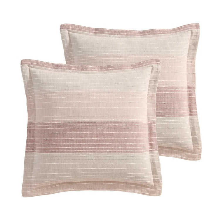 Sand Stripes Blush Euro Sham - Set of 2
