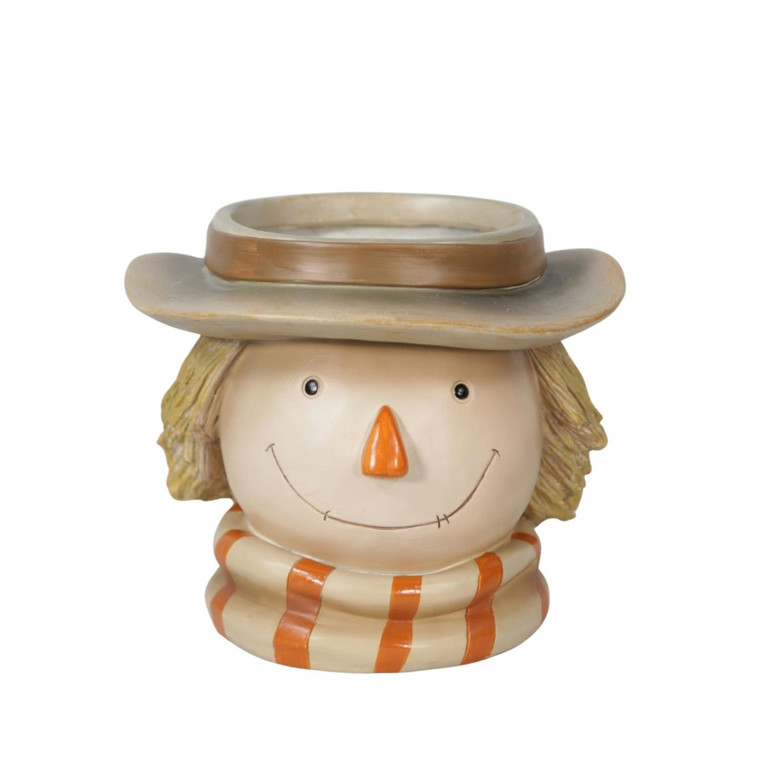 Scarecrow Head Candle Holder - 8.5x7