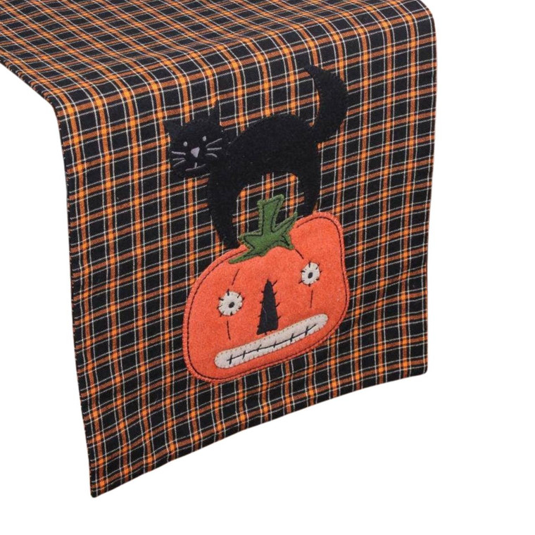 Black Cat Pumpkin Table Runner - 14x36