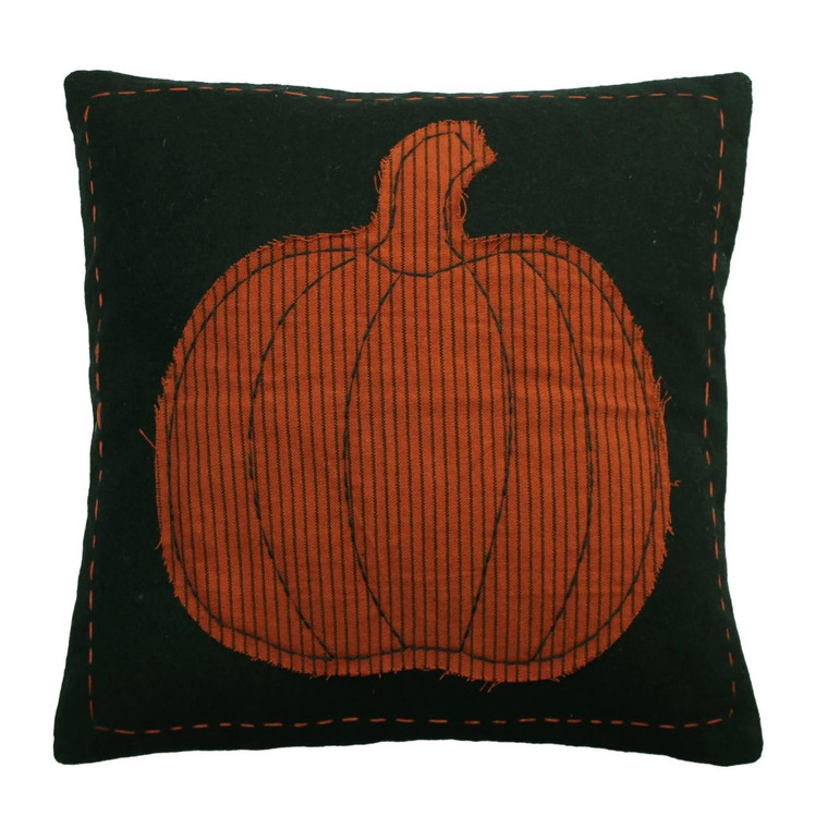 Pumpkin Applique Pillow - 14x14