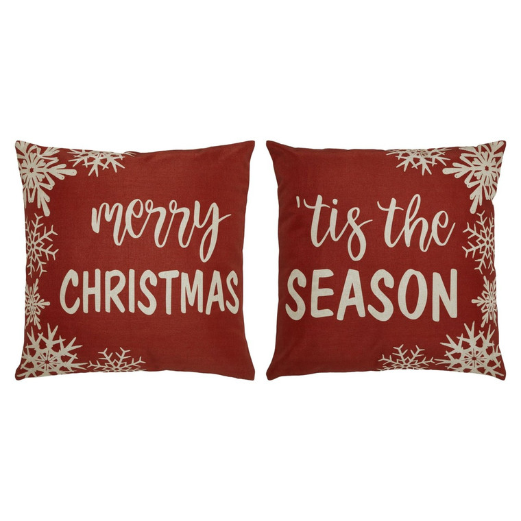 Merry Christmas Pillow Covers - Set of 2 18x18