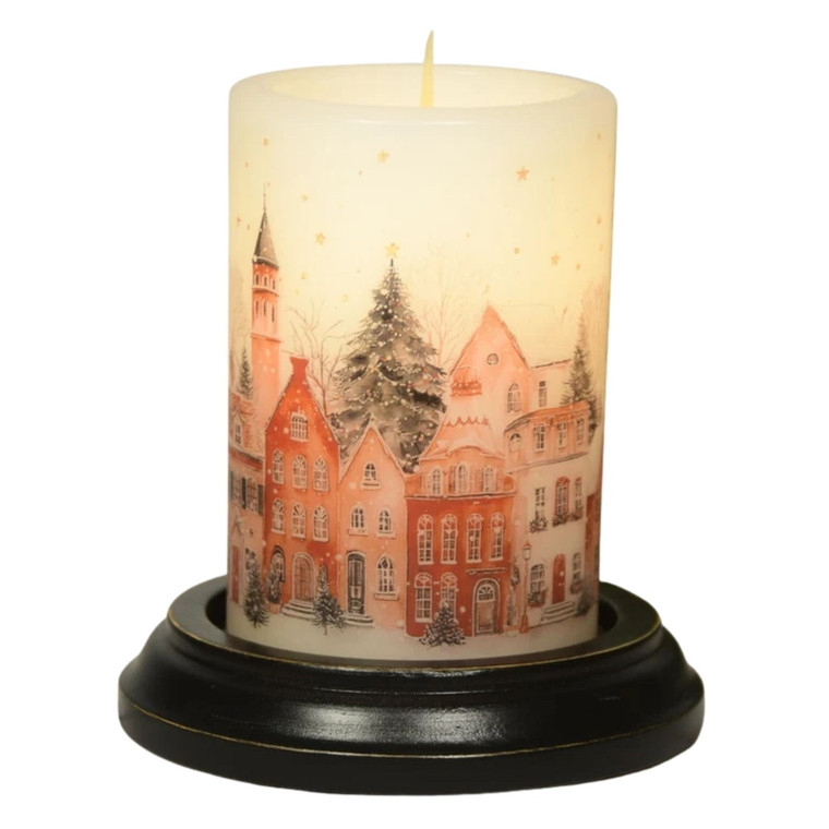 Candle Sleeve - Winter Christmas Village Vanilla