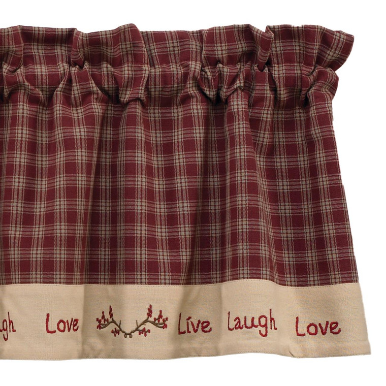 Sturbridge Wine Live, Laugh, Love Valance - 60x14