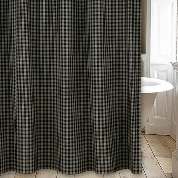 Sturbridge Black Shower Curtain - 762242195431