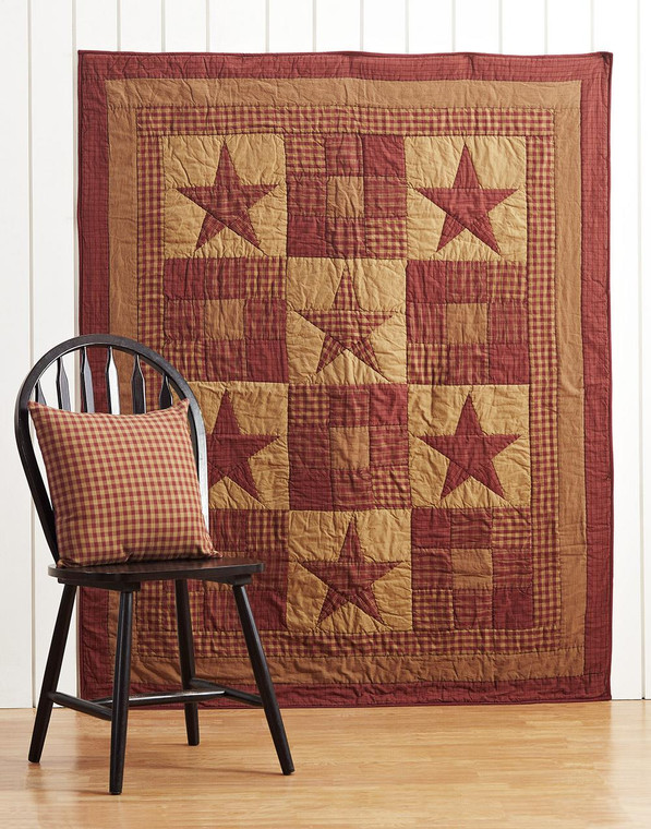 Ninepatch Star Throw - Quilted - 841985030640