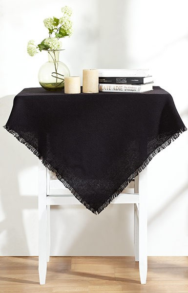 Burlap Table Cloths - Black
