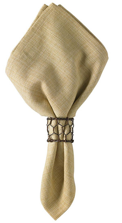 Farmhouse Chicken Wire Napkin Rings - Set of 6