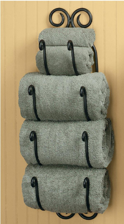 Scroll Bath Towel Holder 27" Iron - 762242182509