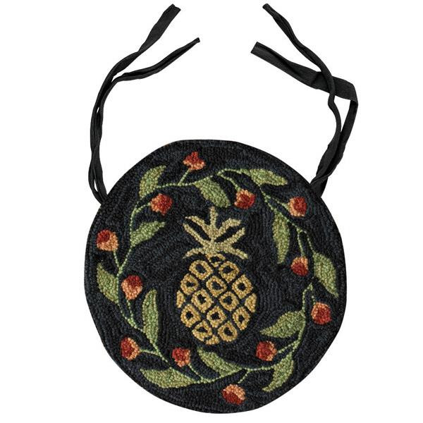 Pineapple Chair Pad - Hooked