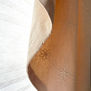 Candlewicking Cream Curtain Detail