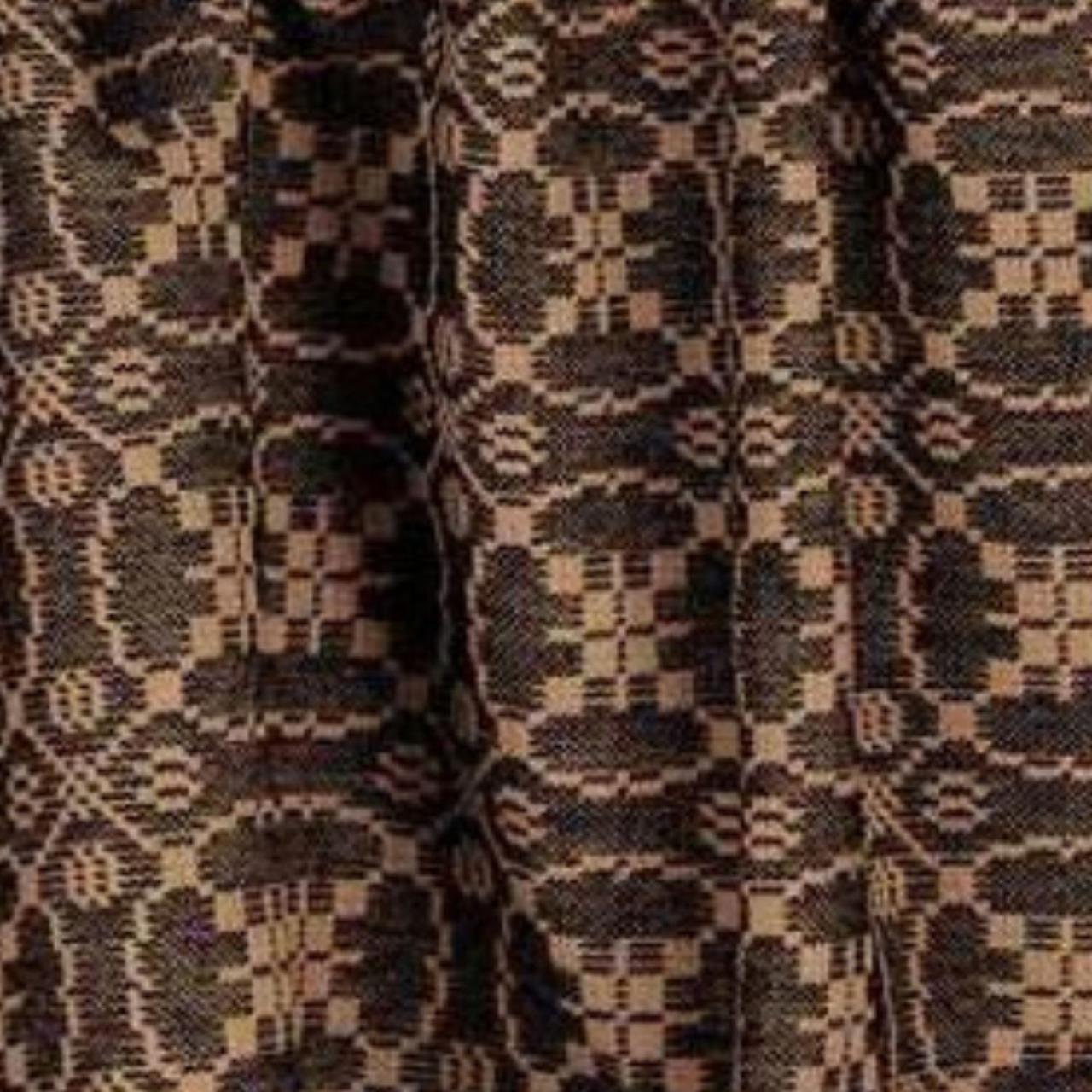 Marshfield Jacquard Black Prairie Gathered Curtains - 72x63