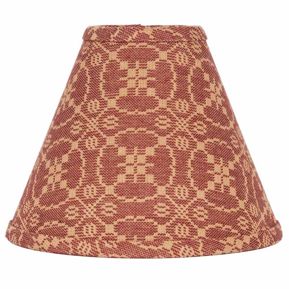 Marshfield Jacquard Lamp Shades - Barn Red - Country Village Shoppe