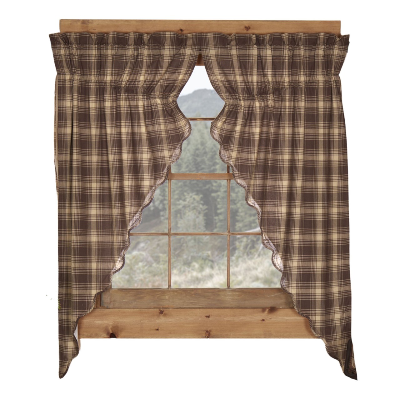 Dawson Star Prairie Gathered Curtains - Scalloped 72x36 - Thumbnail 5