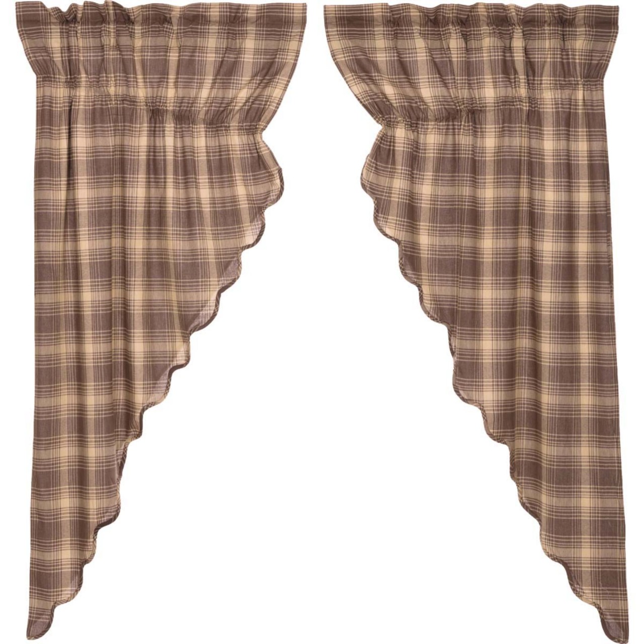 Dawson Star Prairie Gathered Curtains - Scalloped 72x36