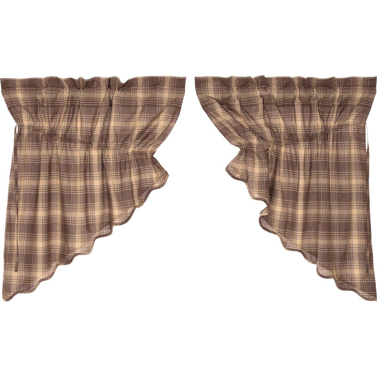 Dawson Star Prairie Gathered Curtains - Scalloped 72x36 - Thumbnail 3
