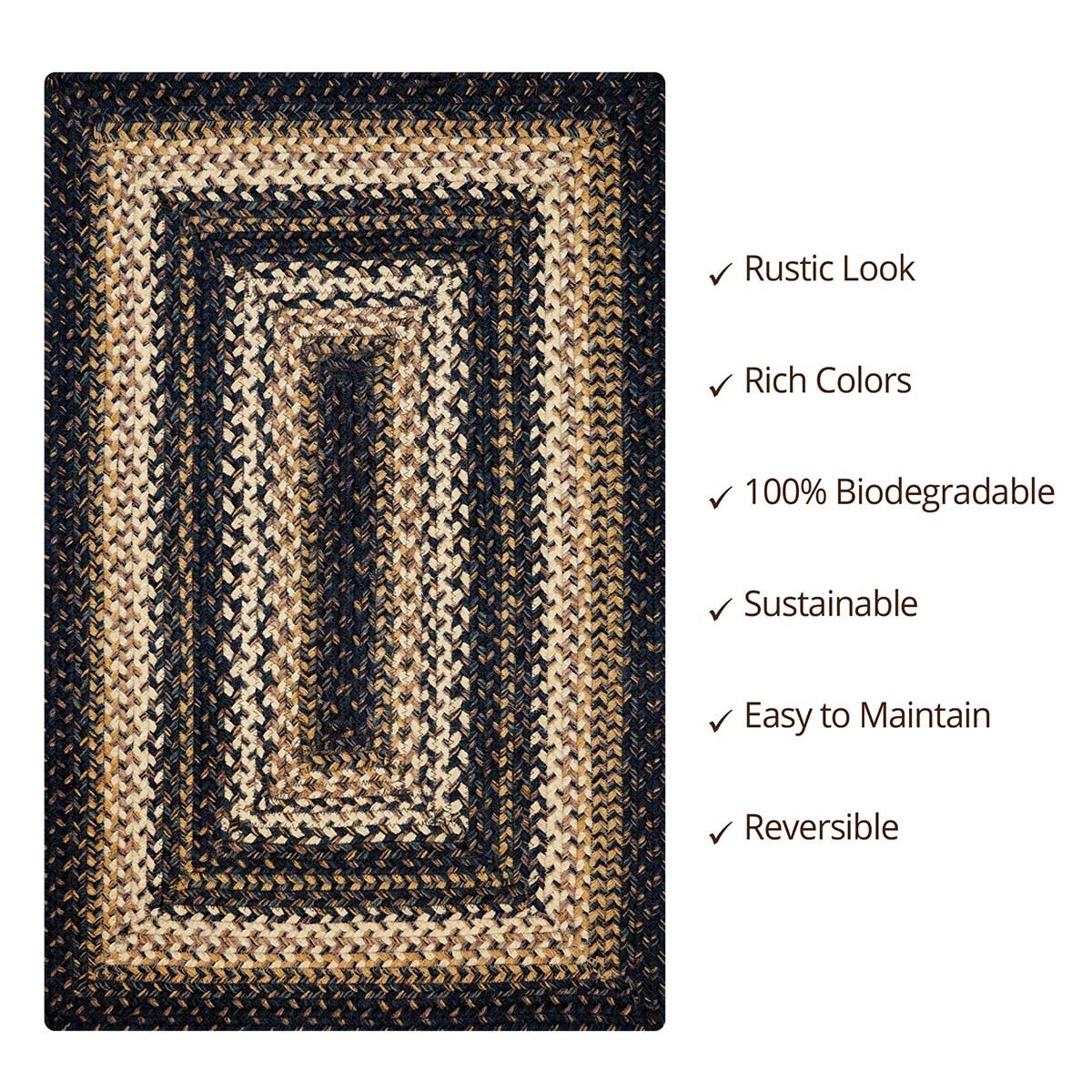 Kilimanjaro Jute Braided Rugs - Country Village Shoppe