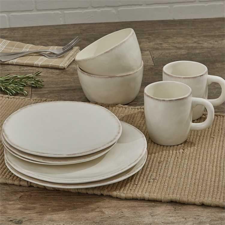 Villager Cereal Bowls - Cream Plain Set of 4 - Thumbnail 2