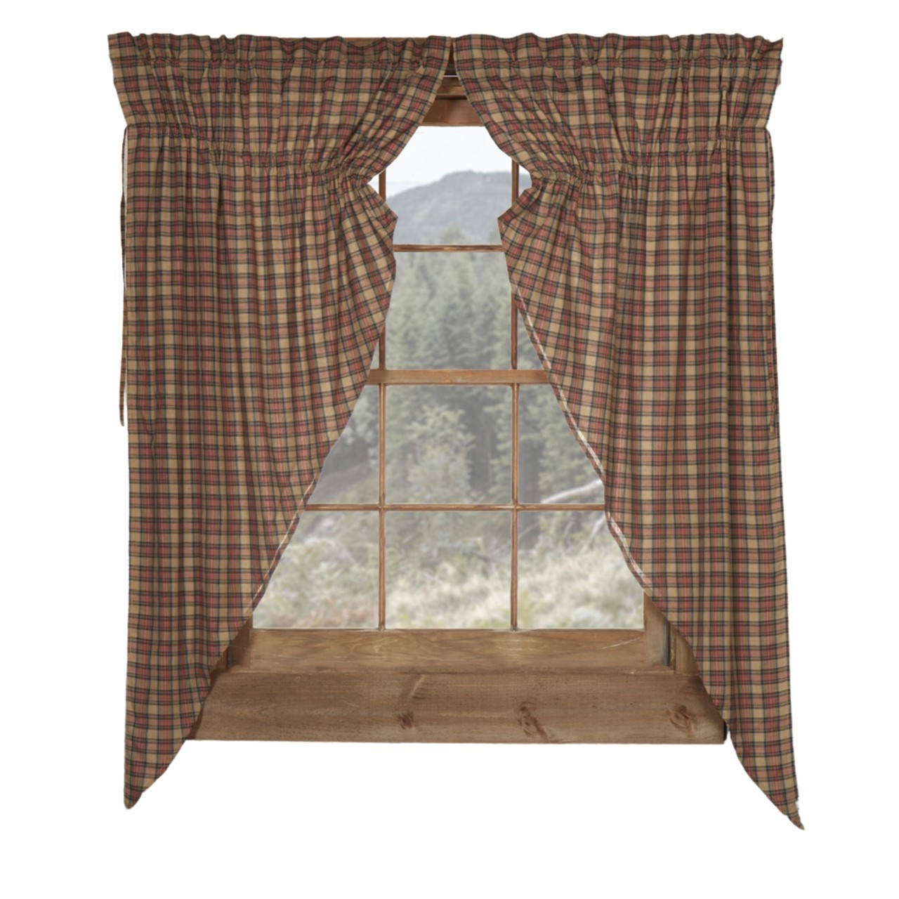 Crosswoods Prairie Gathered Curtains - 72x36 - Thumbnail 4
