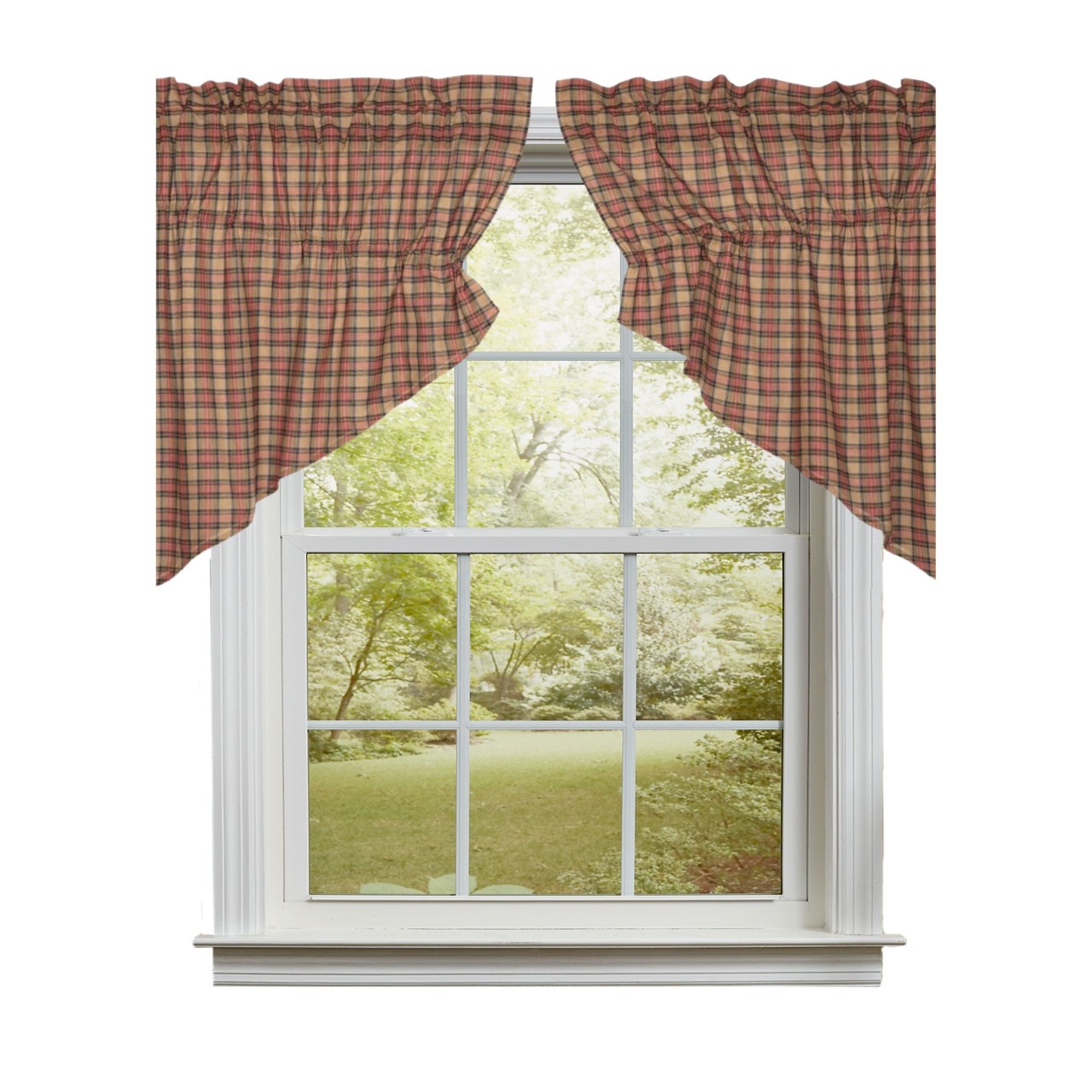 Crosswoods Prairie Gathered Curtains - 72x36 - Thumbnail 2