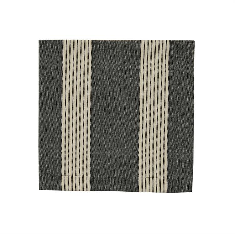 Graphite Stripe Napkins - Thumbnail 3