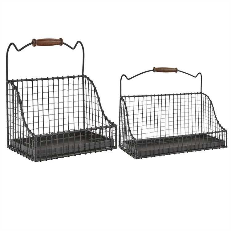 Hanging Wire Baskets - Set of 2 - Country Village Shoppe