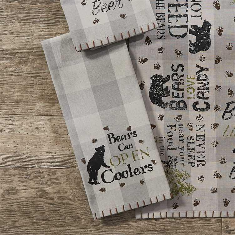 Bears Can Open Printed Dishtowels