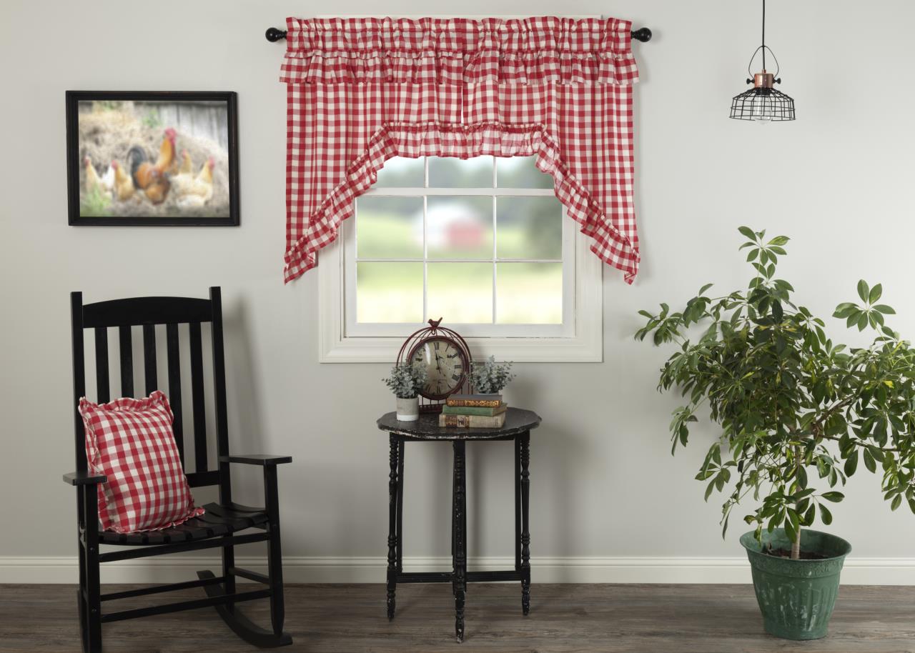 Annie Buffalo Check Red Swags - Thumbnail 2