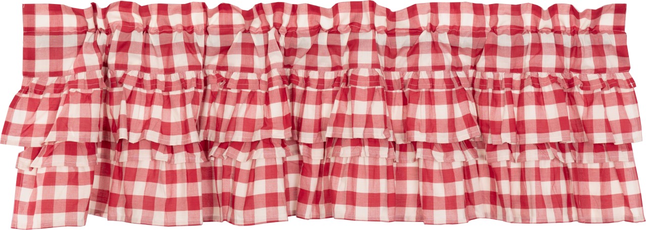 Annie Buffalo Check Red Valance - 60x16 - Thumbnail 5