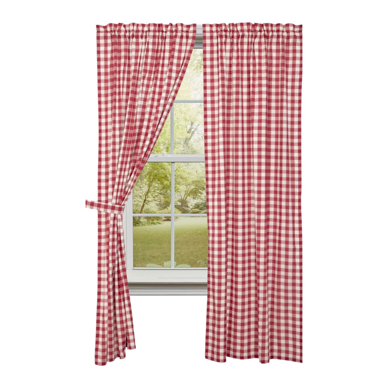 Annie Buffalo Check Red Panels - Ruffled