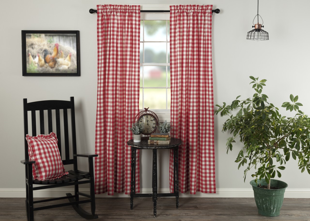 Annie Buffalo Check Red Panels - Ruffled - Thumbnail 3