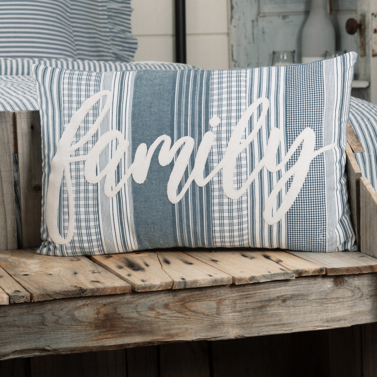 Sawyer Mill Blue Family Pillow