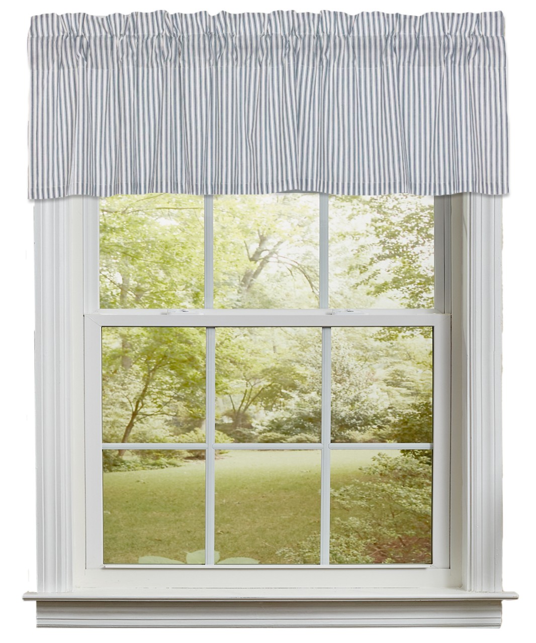 Sawyer Mill Black Ticking Stripe Valance - Thumbnail 4