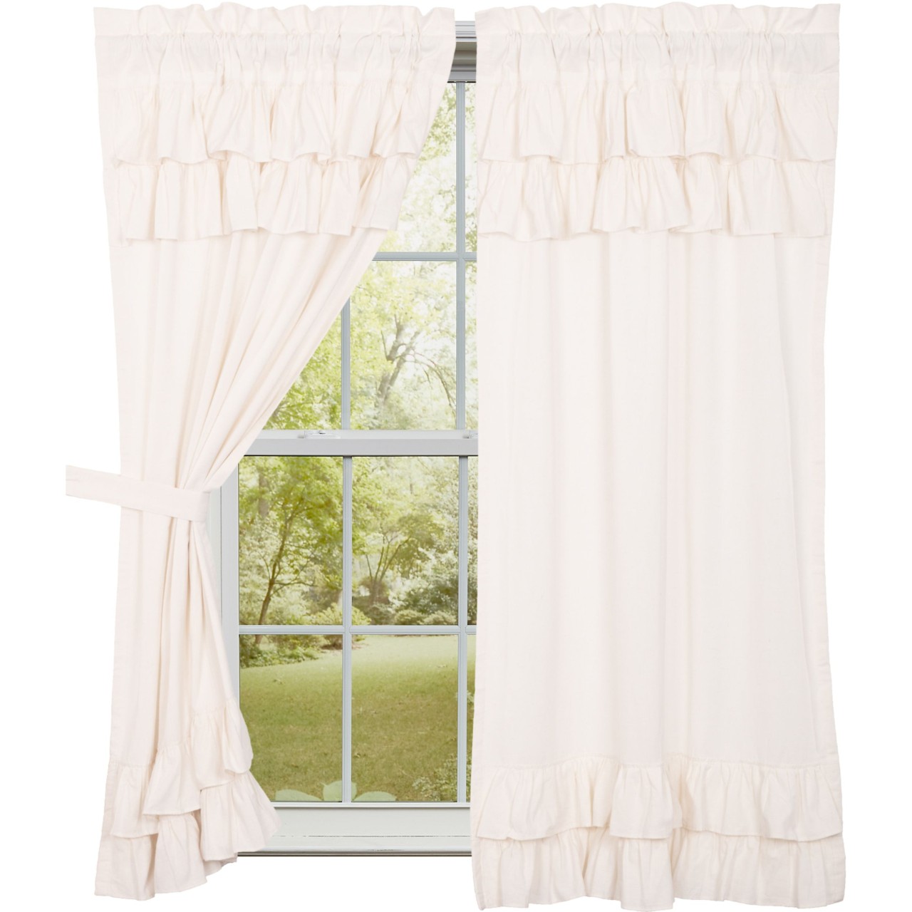 Simple Life Flax Lined Ruffled Short Panels - Thumbnail 3