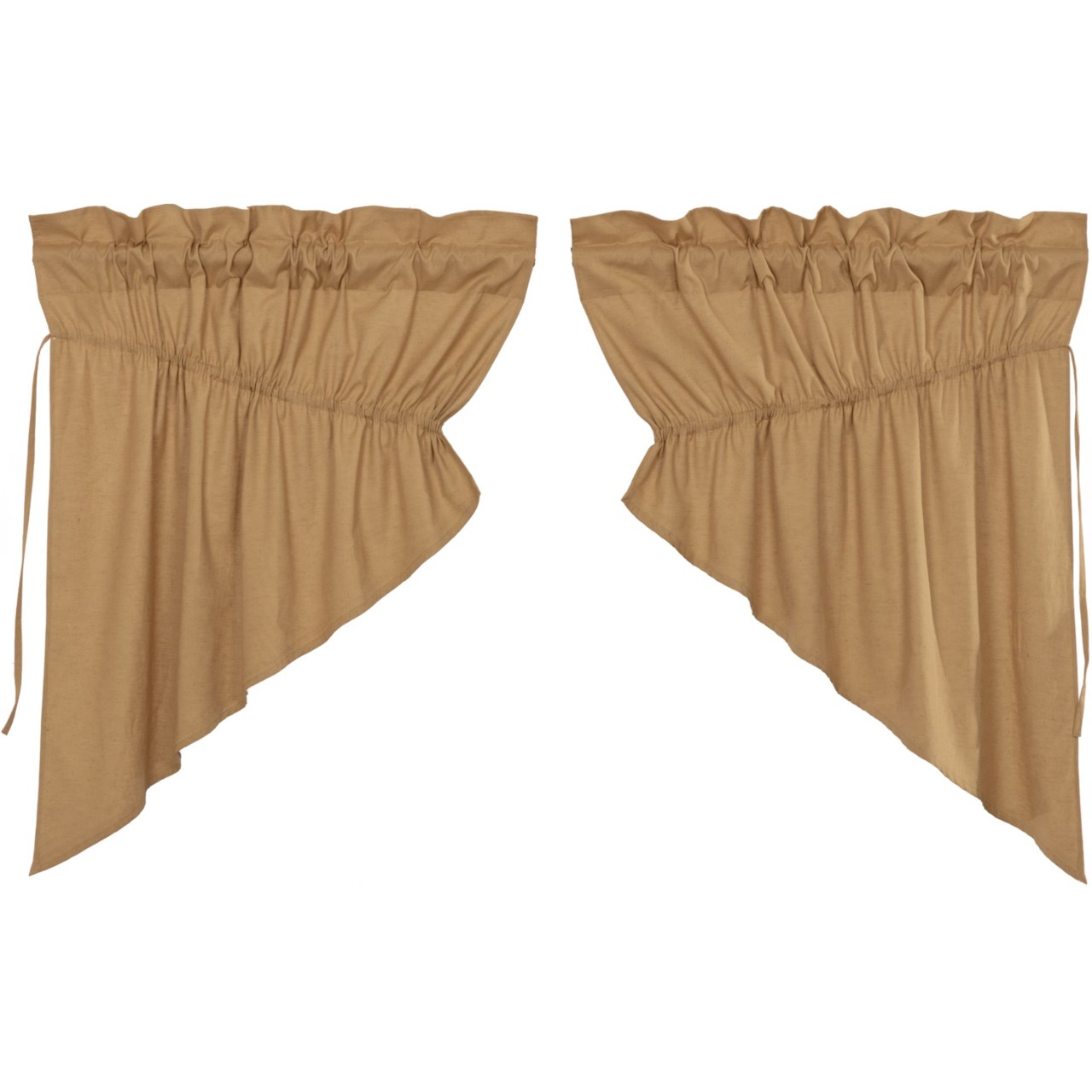 Simple Life Flax Khaki Prairie Gathered Curtains - Thumbnail 3