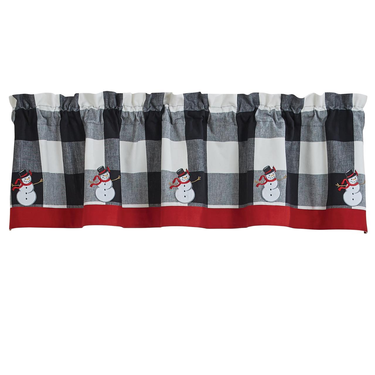 Wicklow Large Check Valance - Snowman - Thumbnail 2