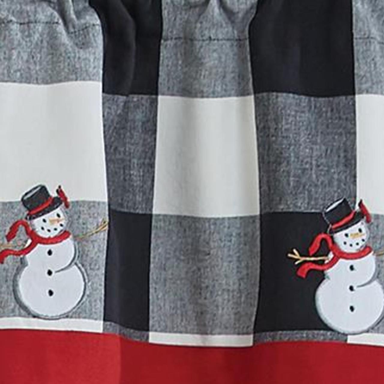 Wicklow Large Check Valance - Snowman - Thumbnail 5
