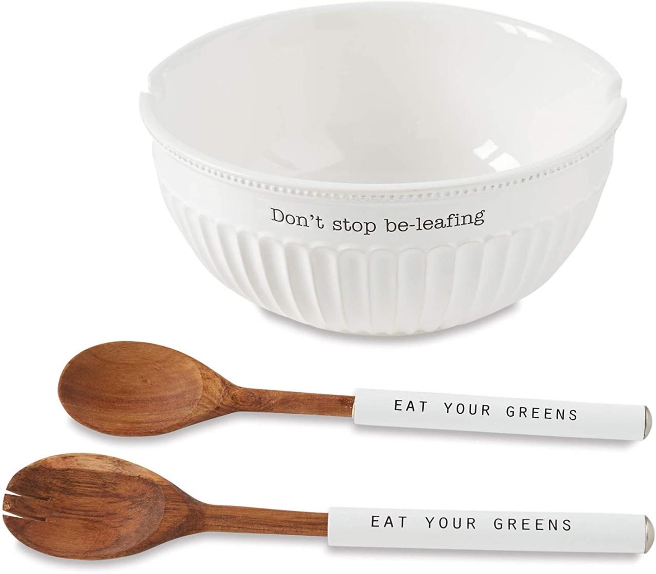 Don't Stop Be Leafing Salad Bowl Set