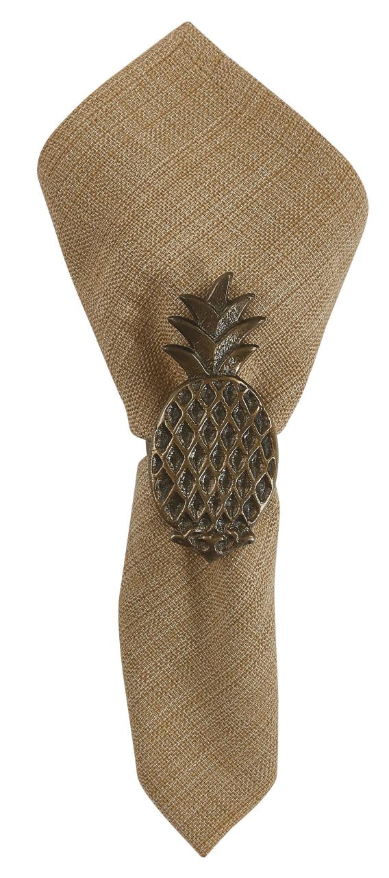 Pineapple Antique Brass Napkin Rings