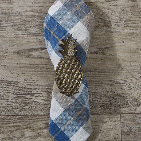 Pineapple Antique Brass Napkin Rings - Thumbnail 2