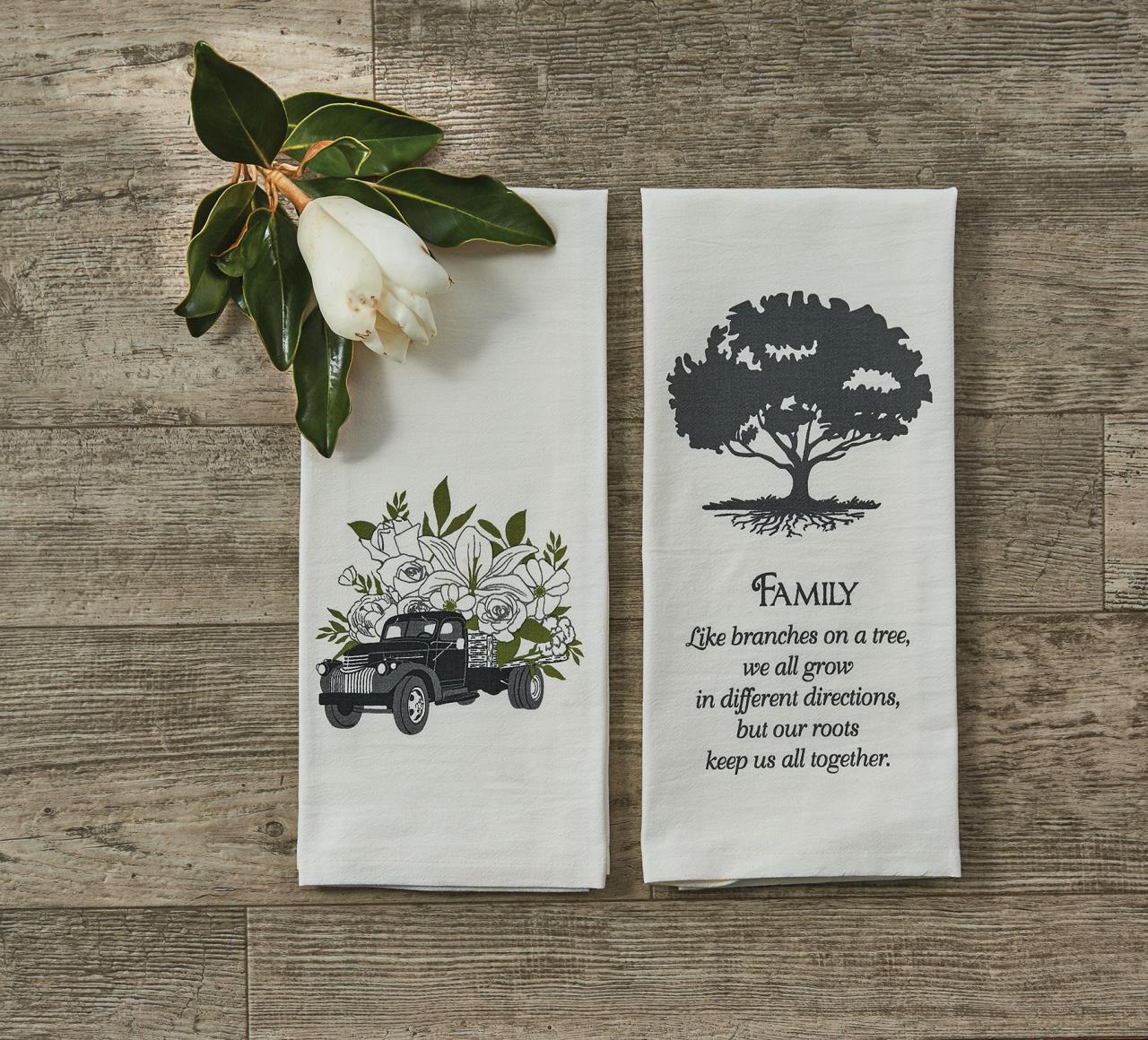 Family Tree Printed Dishtowels