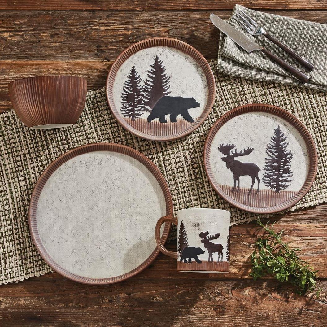 Wilderness Trail Moose Salad Plates Set of Country Village