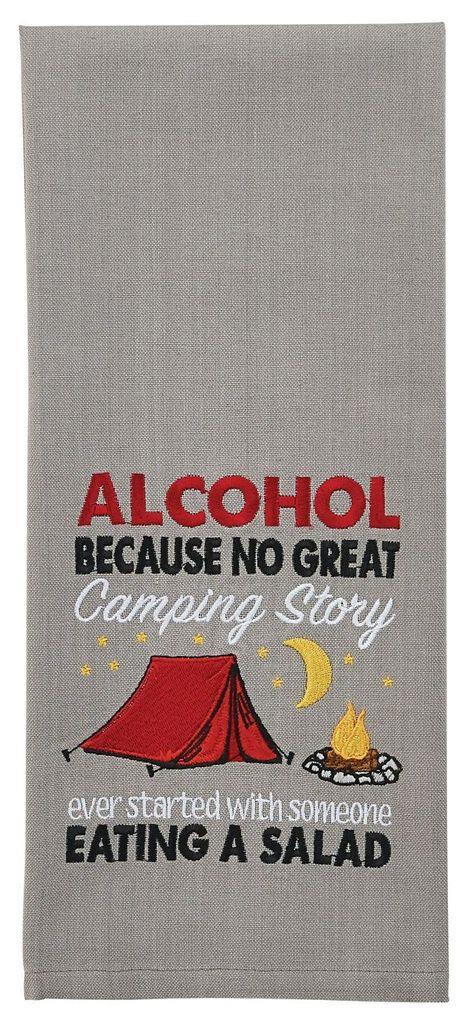 No Great Camping Story Embroidered Dishtowels - Thumbnail 2