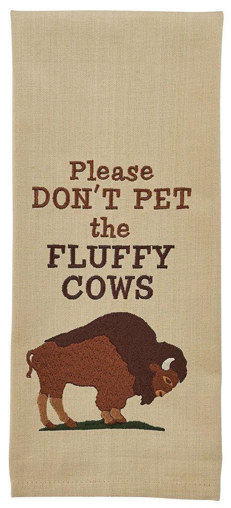 Fluffy Cows Embroidered Dishtowel - Thumbnail 4
