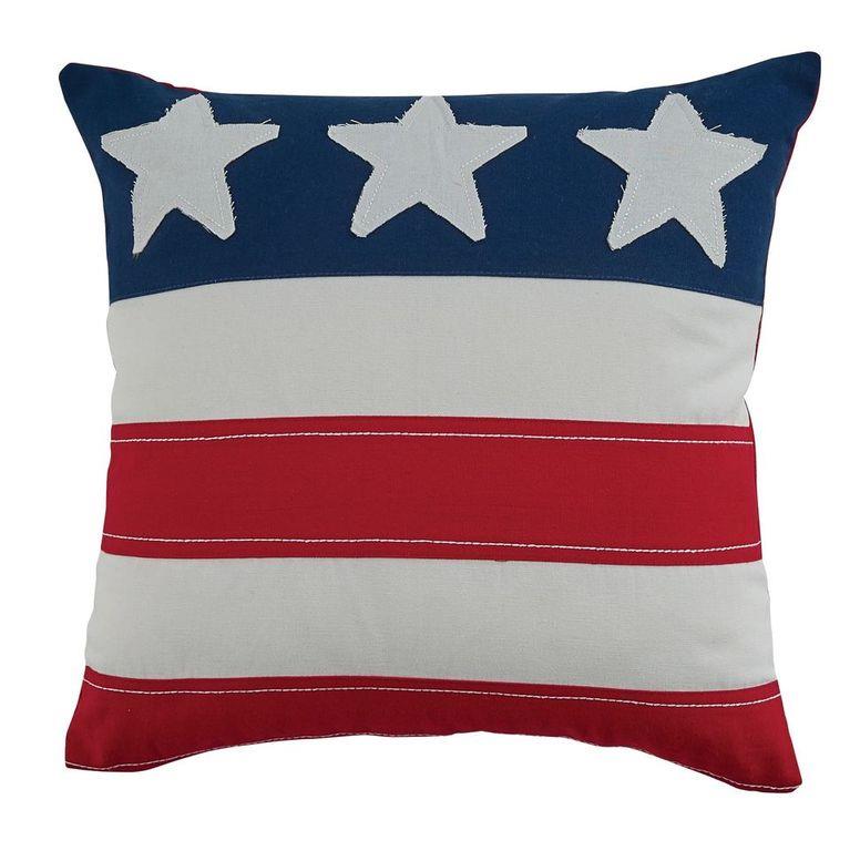 3 Star Applique Pillow