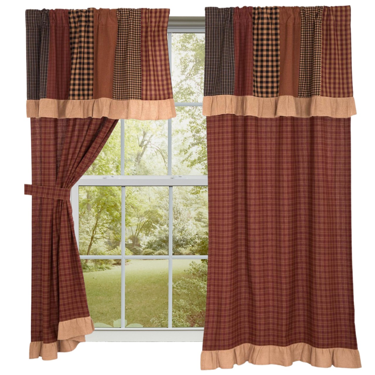 VHC Maisie Panels with Patchwork Valance - Thumbnail 2