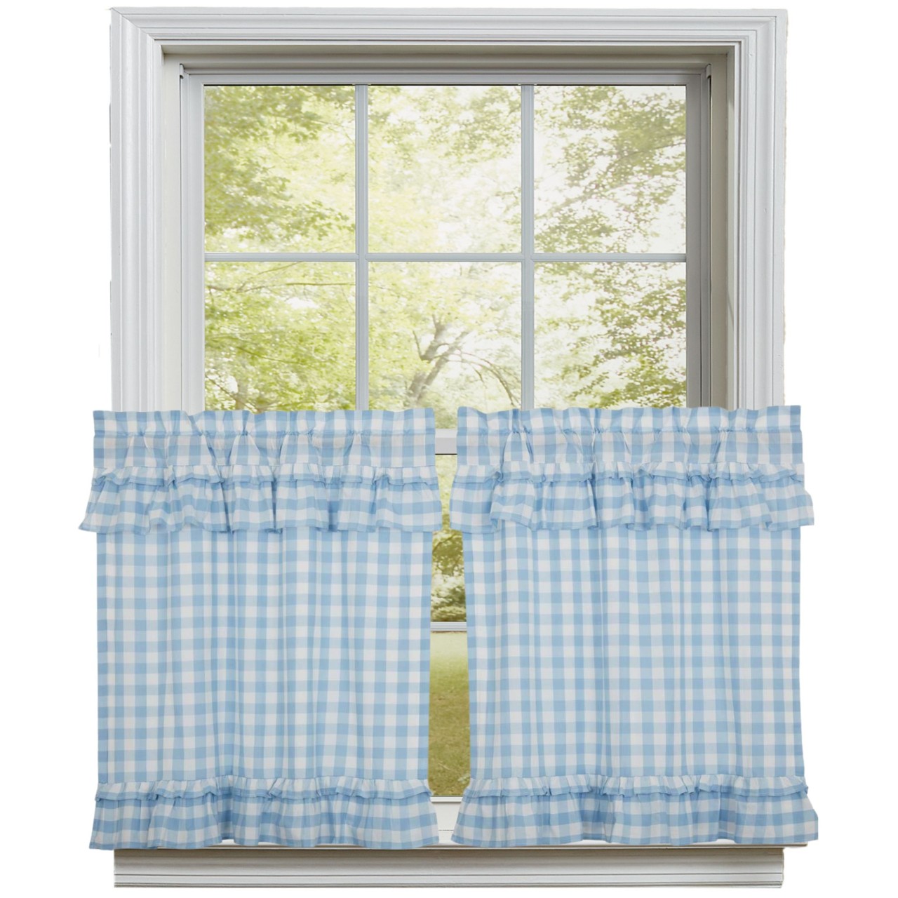 Annie Buffalo Check Blue Tiers - Ruffled - Thumbnail 3