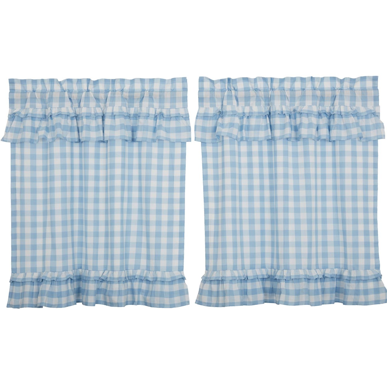 Annie Buffalo Check Blue Tiers - Ruffled
